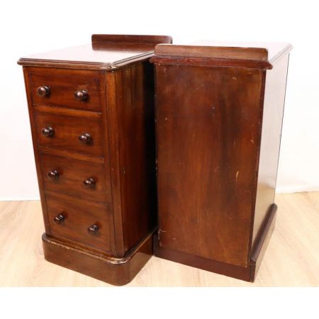 Paar antike kleine Schränke, Mahagoni, ca. 1850