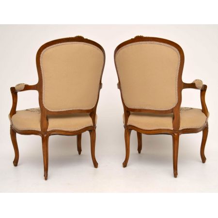 Pair of Antique French Salon Armchairs