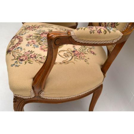 Pair of Antique French Salon Armchairs