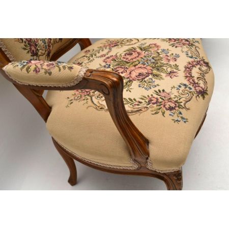 Pair of Antique French Salon Armchairs