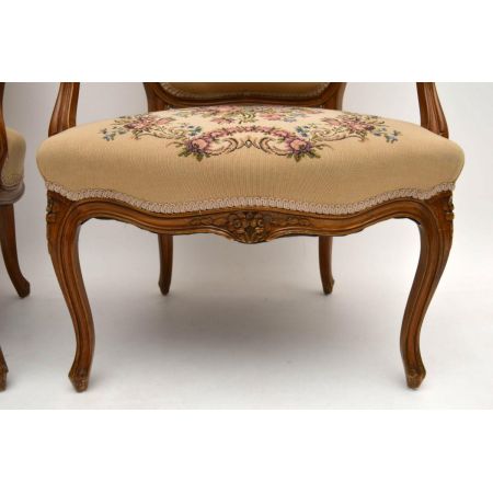 Pair of Antique French Salon Armchairs