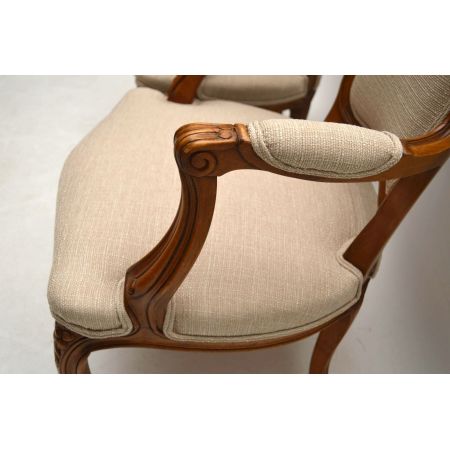 Paar Antike Französische Salon Sessel