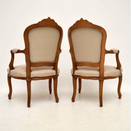 Paar Antike Französische Salon Sessel