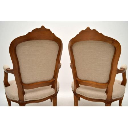 Paar Antike Französische Salon Sessel