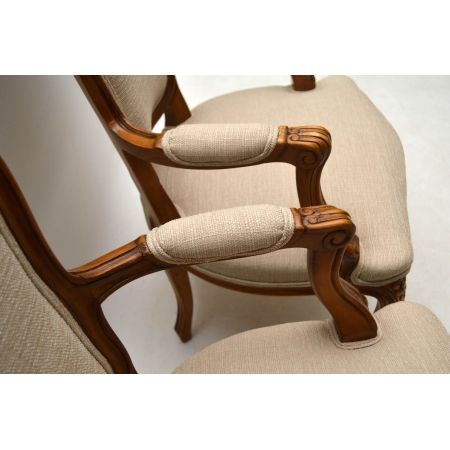 Paar Antike Französische Salon Sessel