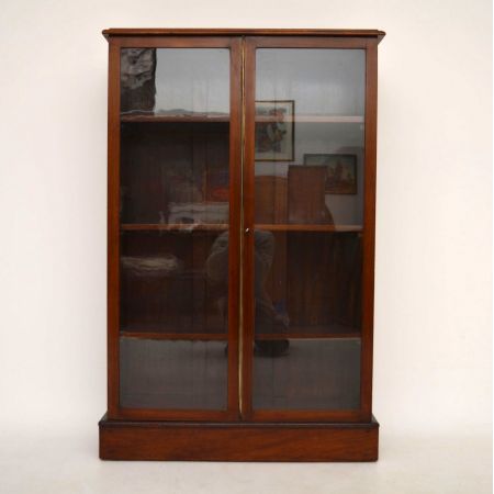 Paar Antiker Mahagoni Bücherregale Vitrine Showcase Bücherschrank