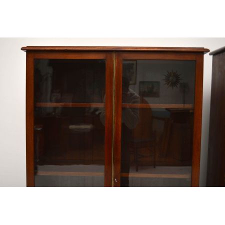 Paar Antiker Mahagoni Bücherregale Vitrine Showcase Bücherschrank