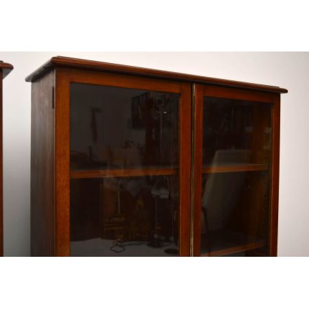 Paar Antiker Mahagoni Bücherregale Vitrine Showcase Bücherschrank