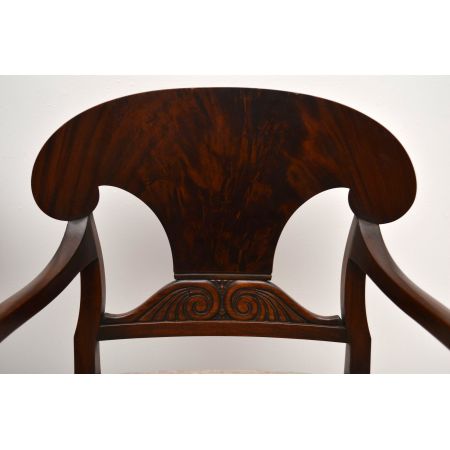 Pair of Antique Swedish Mahogany Armchairs