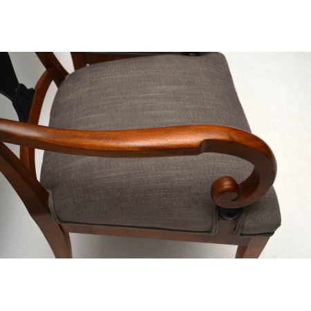 Pair of Antique Swedish Satin Birch Armchairs