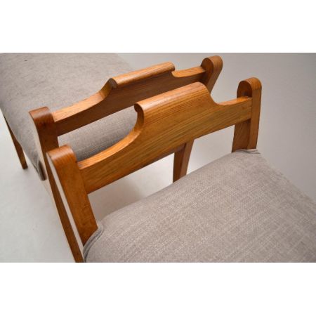 Paar antike schwedische Biedermeier Hocker