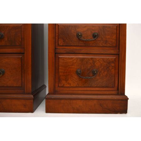 Pair of Antique Victorian Walnut Bedside Chests