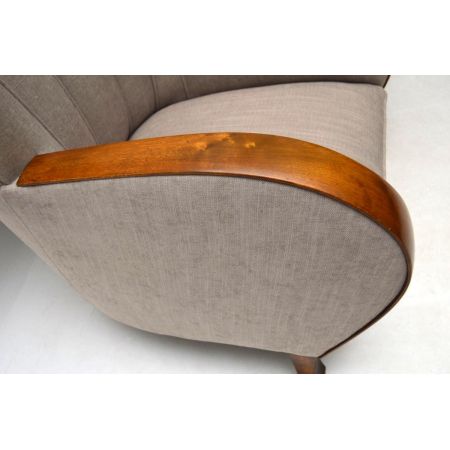 Edles Paar schwedische Satin Birke Art Deco Sessel