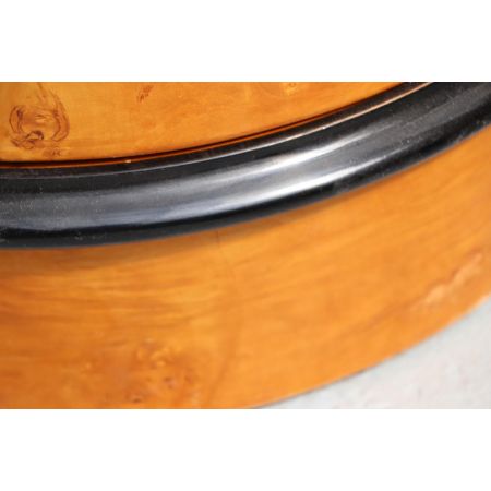 MORRIS Art déco Stil Pedestal Cabinet "Brix", in Wurzelholz - sofort lieferbar