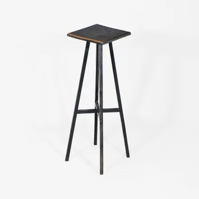 Französischer Jugendstil Pflanzentisch Art Nouveau Podest Blumentisch schwarz gold