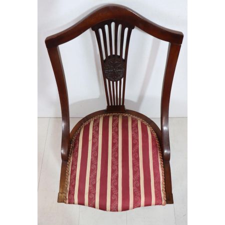 Englischer Single Chair im Edwardian Style, Mahagoni - sofort lieferbar
