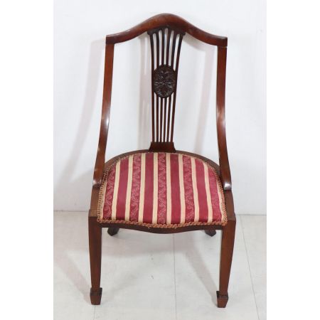 Englischer Single Chair im Edwardian Style, Mahagoni - sofort lieferbar