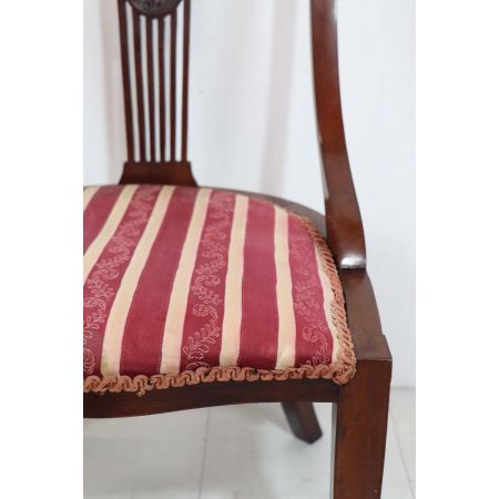 Englischer Single Chair im Edwardian Style, Mahagoni - sofort lieferbar