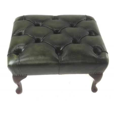 "Queen Anne" Chesterfield Hocker, Chesterfield Fußhocker aus England