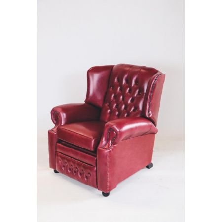 Klassischer Chesterfield Recliner "Abigail Recliner" in Old English Burgundy