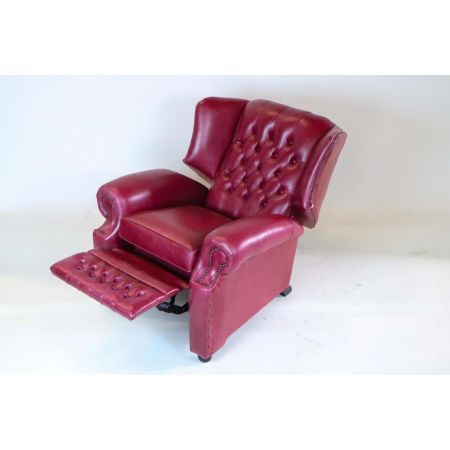 Klassischer Chesterfield Recliner "Abigail Recliner" in Old English Burgundy