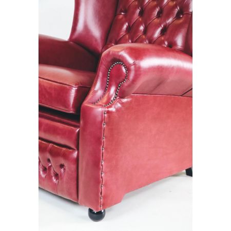 Klassischer Chesterfield Recliner "Abigail Recliner" in Old English Burgundy