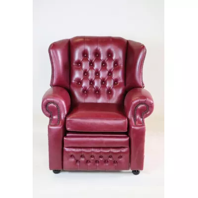 Klassischer Chesterfield Recliner "Abigail Recliner" in Old English Burgundy