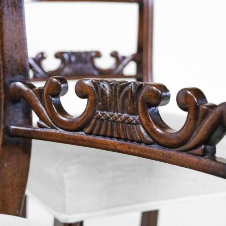 Regency Esszimmerstühle aus Mahagoni, 2er Satz Dininge Chair, Stuhl, ein Paar antike englische Stühle