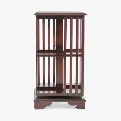 Revolving Bookcase "Smethwick" poliert, mit 2 Ebenen, in Mahagoni, Eibe u. mehr erhältlich