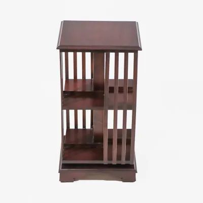 Revolving Bookcase "Smethwick" poliert, mit 2 Ebenen, in Mahagoni, Eibe u. mehr erhältlich