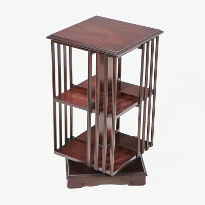 Revolving Bookcase "Smethwick" poliert, mit 2 Ebenen, in Mahagoni, Eibe u. mehr erhältlich