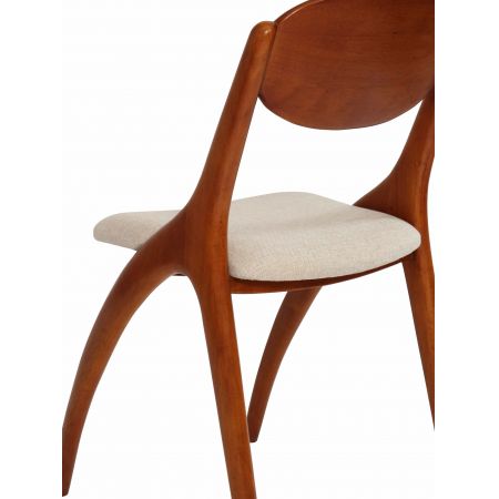 Edler Stuhl im Art Deco Stil Holz Stoff