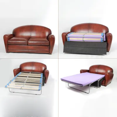 "Boston" Clubsofa Zweisitzer Chesterfield Schlafsofa