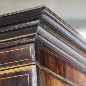 Edwardianischer Wäschenschrank  Linnen Press aus massivem Mahagoni mit oval handles