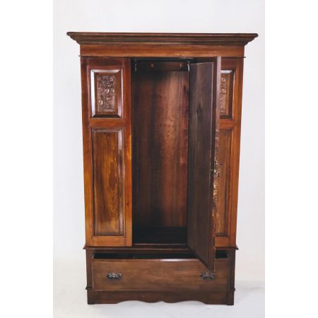 Kleiderschrank Wardrobe England Massivholz Mahagoni  Edwardian Antik