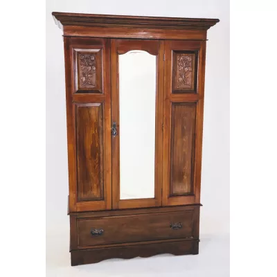 Kleiderschrank Wardrobe England Massivholz Mahagoni  Edwardian Antik