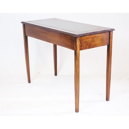 Damenschreibtisch aus Mahagoni mit Lederplatte und Bandintarsien