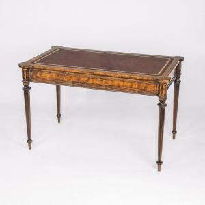 Regency Style Writing Desk, Schreibtisch, Büro Tisch mit Ledereinlage
