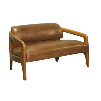  Ledersofa im skandinavischen Stil