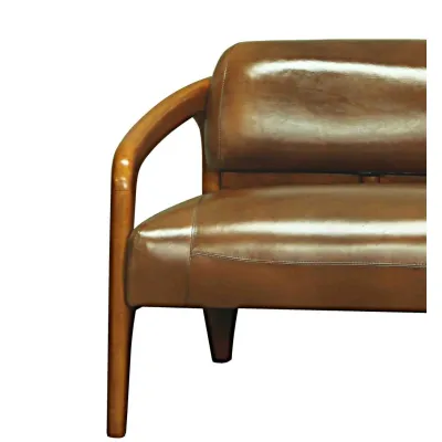  Ledersofa im skandinavischen Stil