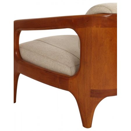 "Göteborg" Clubsessel  Stoff Vintage Beige