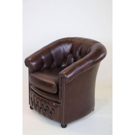 Chesterfield Sessel "Baron Chair" in Antik Brown