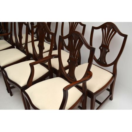 Set von acht Georgean Style Mahagoni Esszimmerstühle