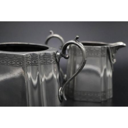Silber Plated Behälter/ Kannen 2er Set