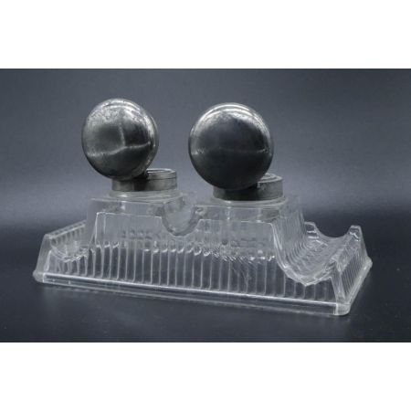 Silber plated Tintenbehältniss, schreibtischset Antik