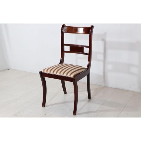 Englischer Single Chair im Regency Style, in Mahagoni, mit eleganten Sabre Legs - sofort lieferbar