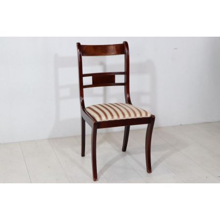 Englischer Single Chair im Regency Style, in Mahagoni, mit eleganten Sabre Legs - sofort lieferbar