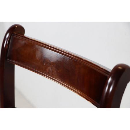 Englischer Single Chair im Regency Style, in Mahagoni, mit eleganten Sabre Legs - sofort lieferbar