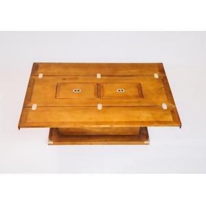 Military Campaign "Glasgow" Tisch, Sofatisch aus Massivholz