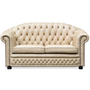 "Worcester" 4-Sitzer Original englisches Chesterfield Ledersofa